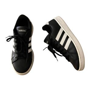Adidas Grand Court Base Sneakers Black White Shoes Men's 8/‎ Womens 9.5